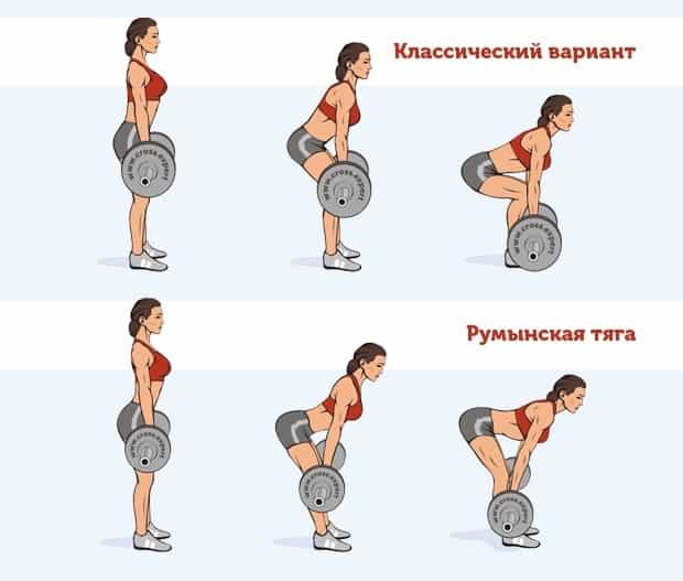Отличие классической тяги от румынской