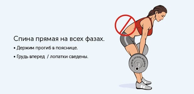 Округление спины при становой тяге