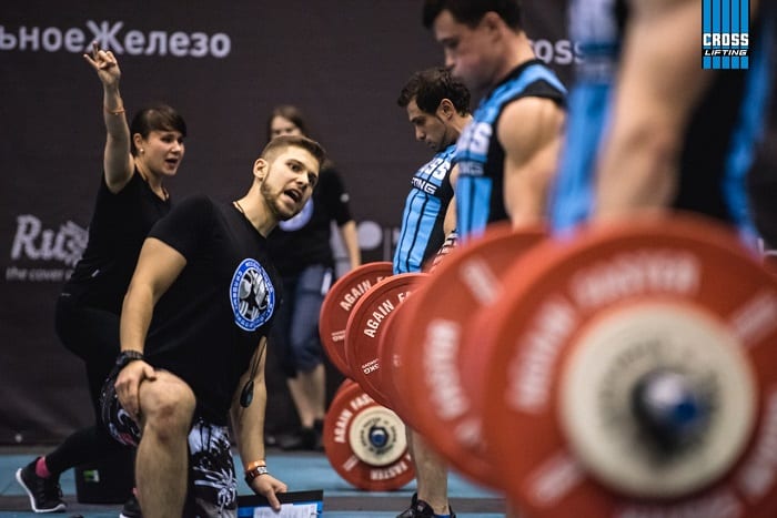 Работа со штангой на соревнованиях
