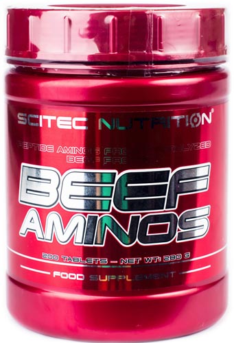 Упаковка beef aminos 200 таблеток
