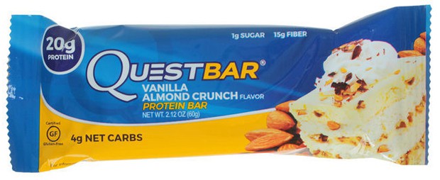 Questbar со вкусом ванили и миндаля