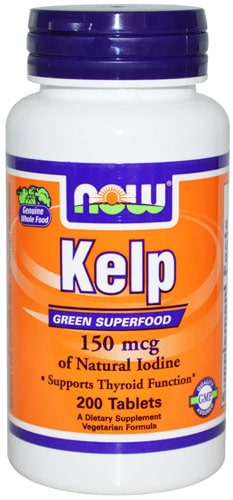 Добавка kelp now в упаковке 200 таблеток