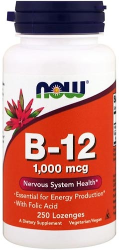250 пастилок now b-12 по 1000 мкг