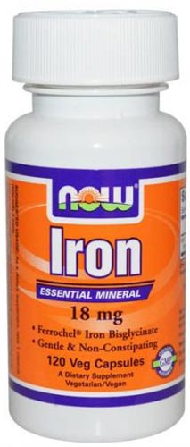 120 капсул БАД now iron