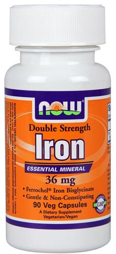 90 капсул БАД now iron