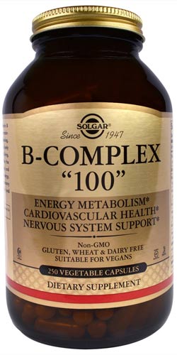 Упаковка из 250 капсул Solgar B-Complex 100