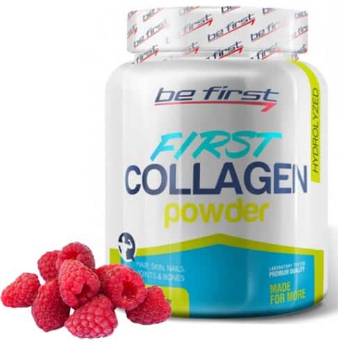 Добавка со вкусом малины be first collagen powder
