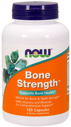 Упаковка NOW Bone Strength в 120 капсул