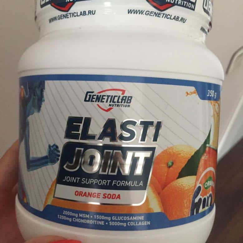 Упаковка порошка с апельсином Geneticlab Elasti Joint