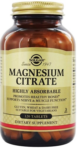 120 таблеток Добавка от Солгар magnesium citrate