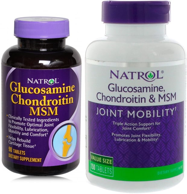 Две упаковки Natrol Glucosamine Chondroitin MSM