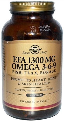 Добавка с рыбьим жиром omega 3-6-9 solgar 120 капсул