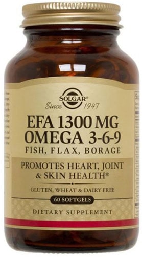 Добавка с рыбьим жиром omega 3-6-9 solgar 60 капсул