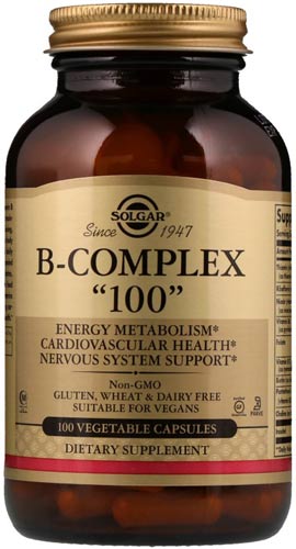 Упаковка из 100 капсул Solgar B-Complex 100