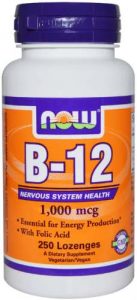 Упаковка добавки B-12 от Now Foods