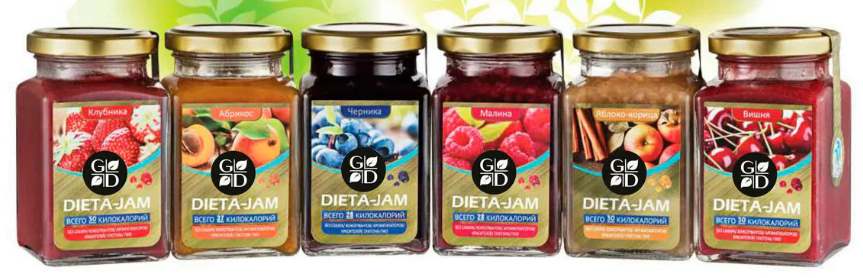 Dieta-Jam с разными вкусами