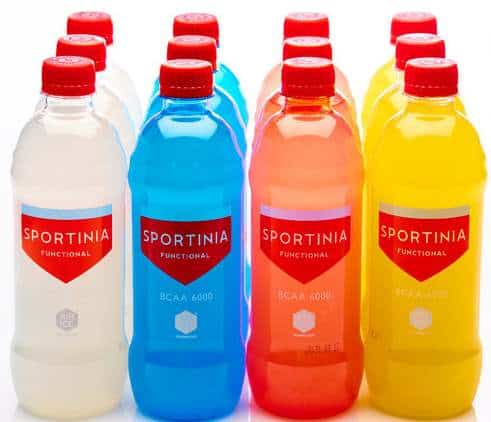 Много бутылок Sportinia BCAA