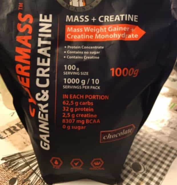 Упаковка gainer and creatine