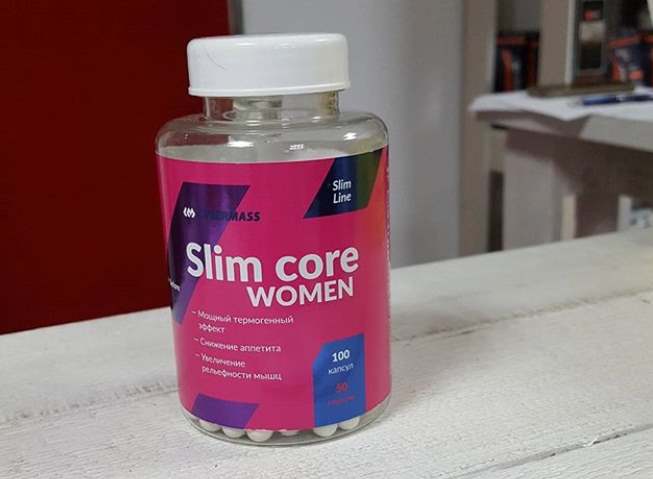 Упаковка добавки slim core women