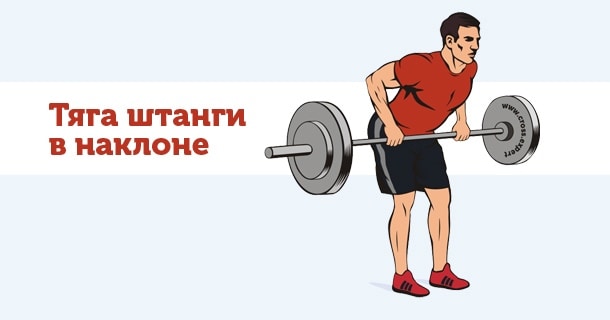 тяга штанги в наклоне